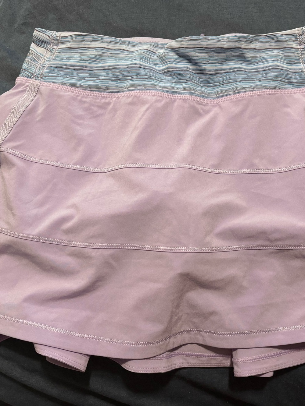 lululemon athletica Pink Layered Skort with Striped Waistband